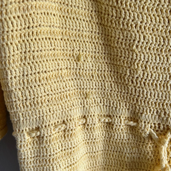 Spell & The Gypsy Let The Sunshine In Crochet Mini Dress Yellow Small - Picture 14 of 16